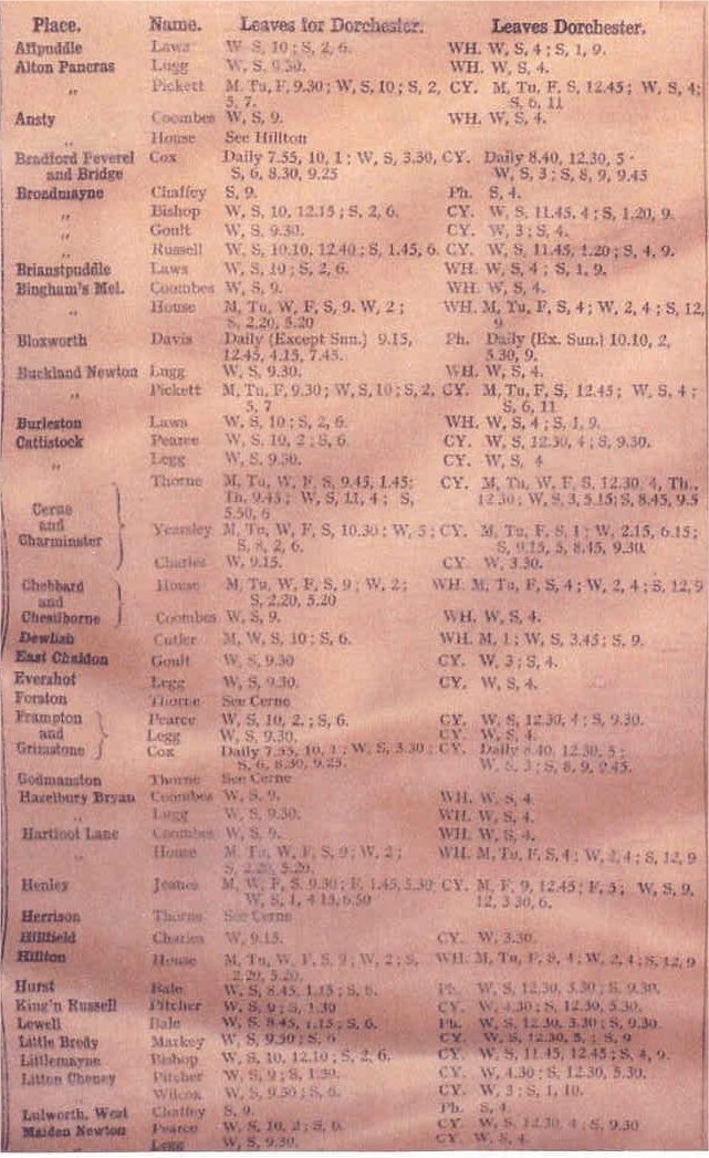 1932 carriers timetable part one