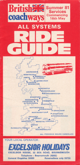 cover of 1981 RideGuide timetable