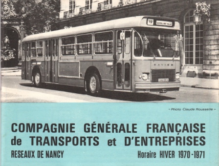 CGFTE timetable cover Nancy 1970