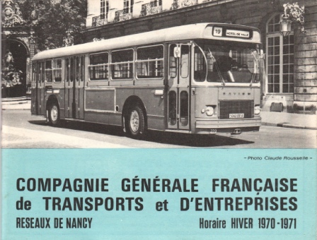 CGFTE timetable cover Nancy 1970
