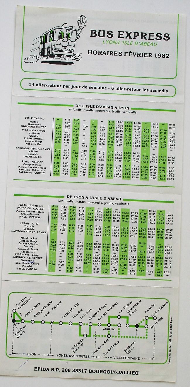 1982 timetable