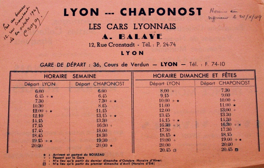October 1949 timetable
