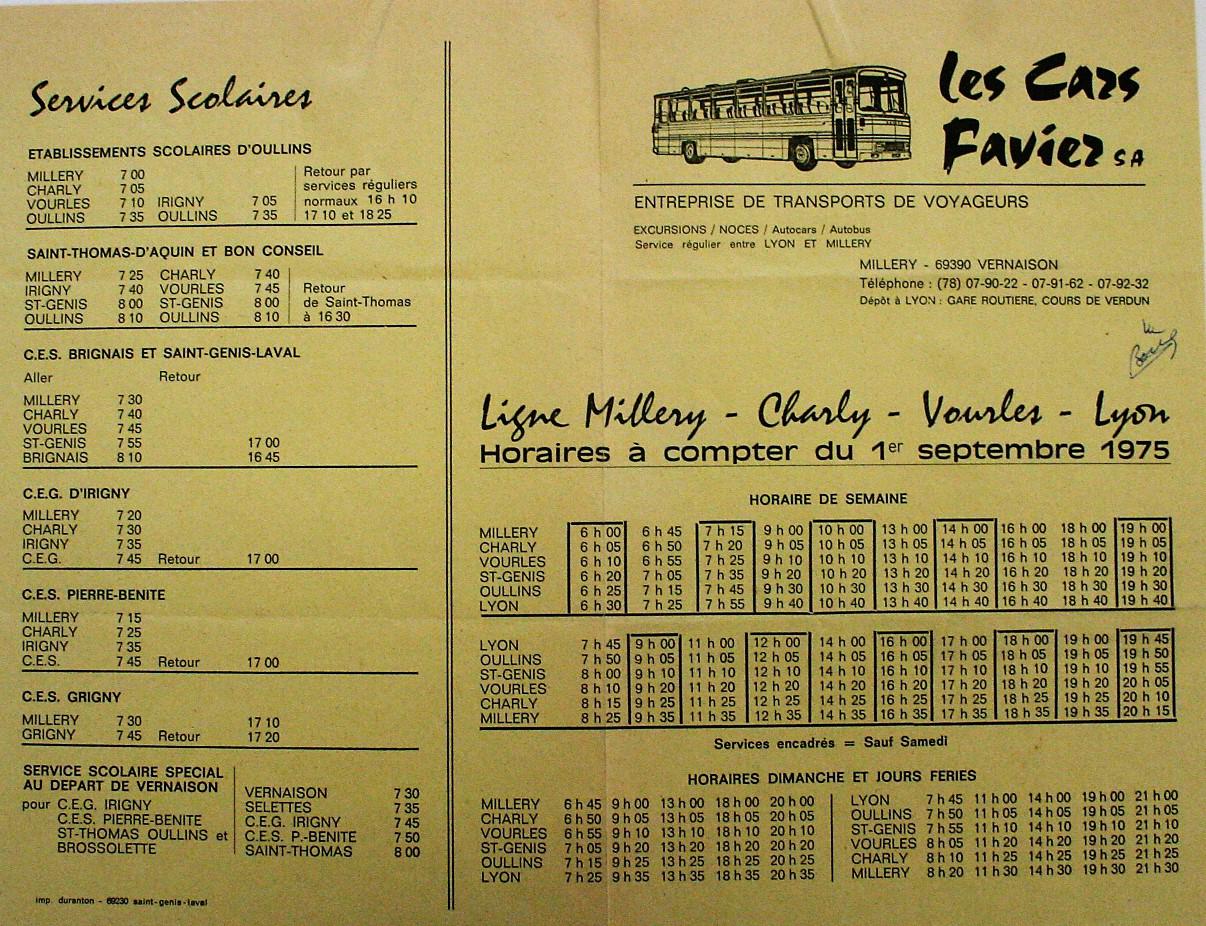September 1975 timetable