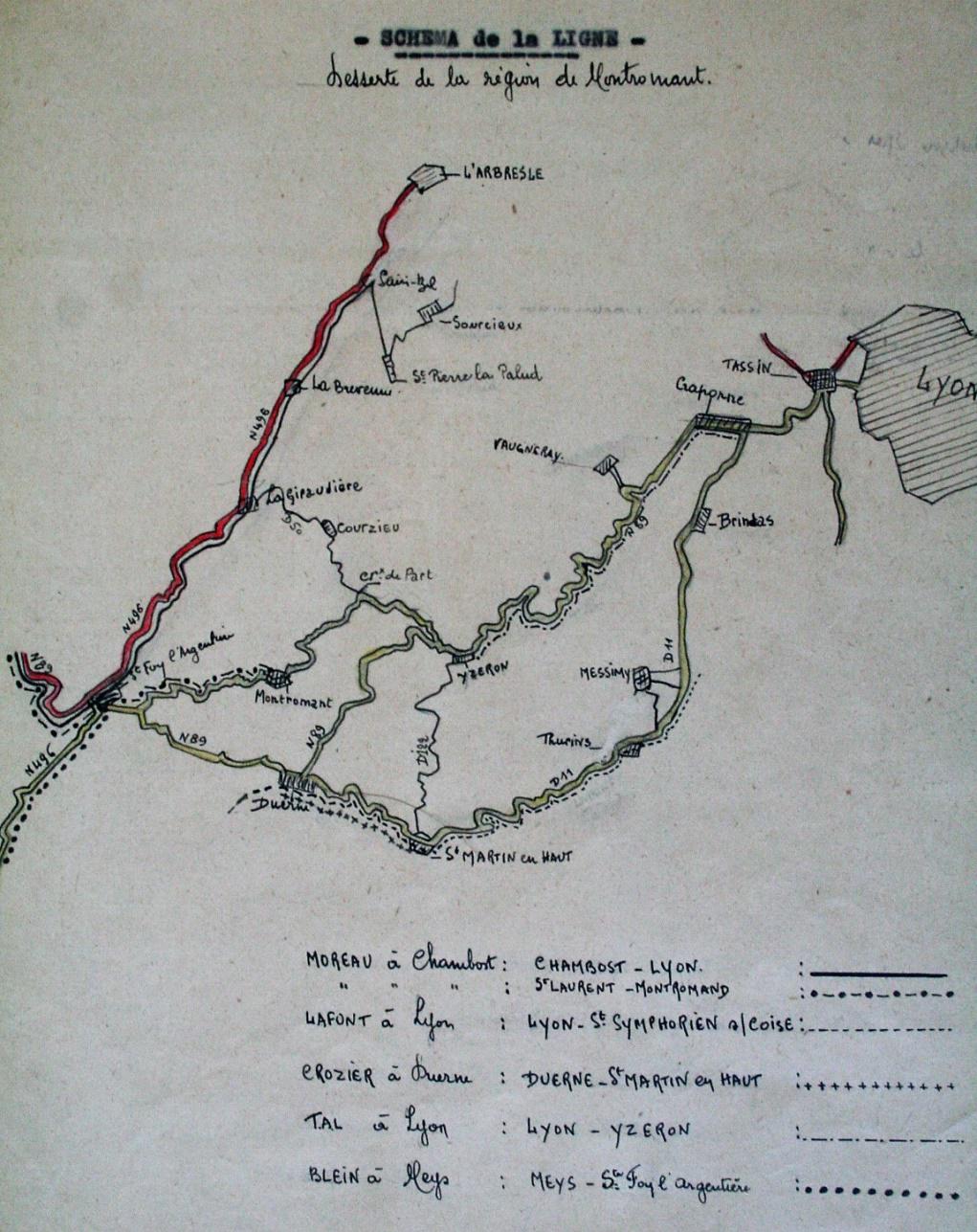 map of services in the Montromant region