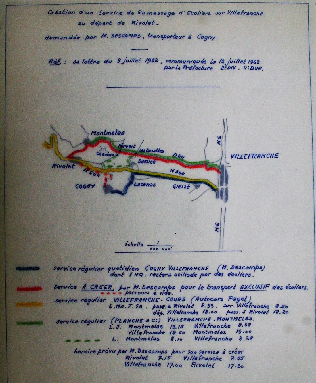 1962 – all routes on the COGNY corridor
