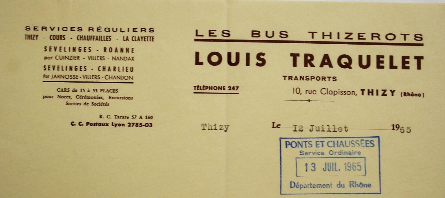 letterhead Les Bus Thizerots