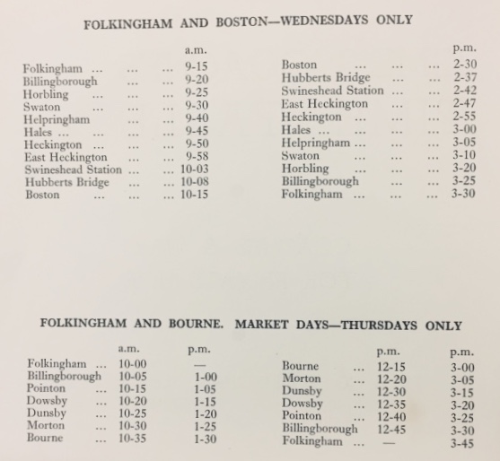 booklet Boston and Bourne timetables