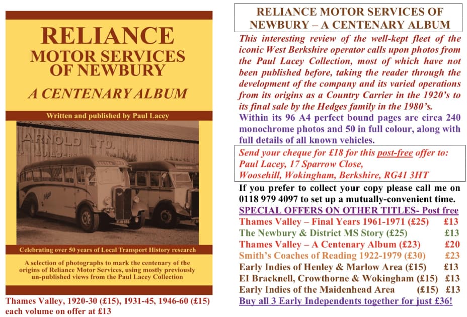 Advert for Reliance book