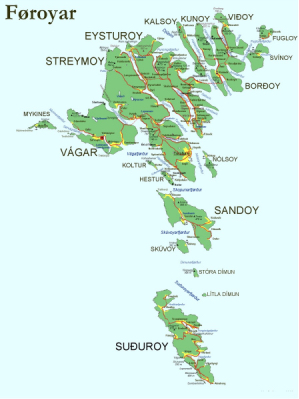 indicative map of Faroe Islands