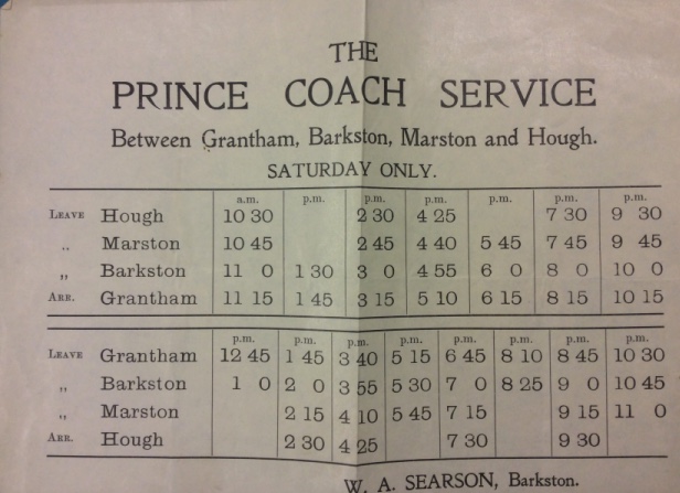 pre-war Searson timetable