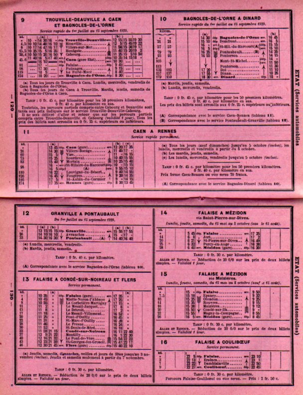 another timetable page