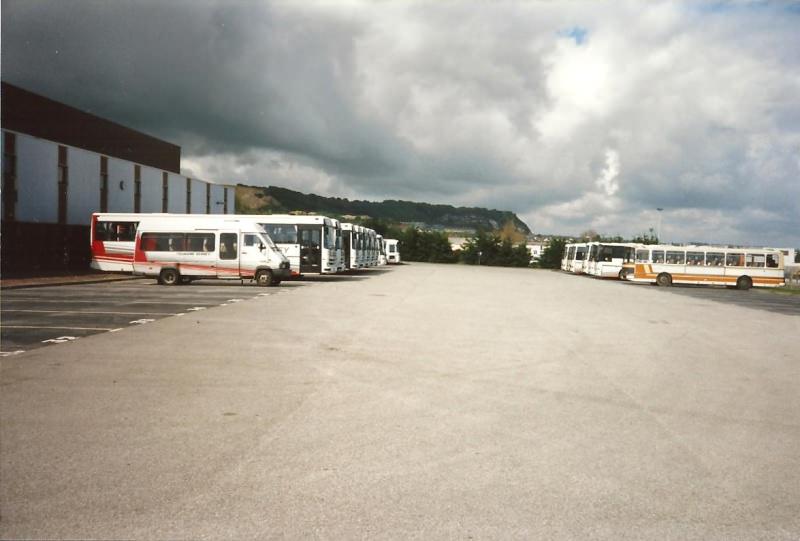 Parking area of the STN depot at Tourlaville
