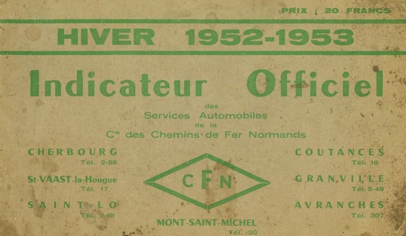 cover of 1952-53 CFN timetable booklet