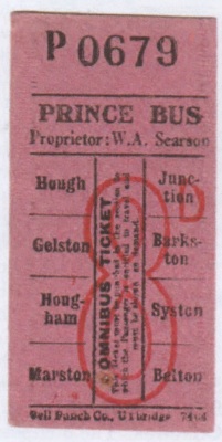 Searson of Barkston ticket