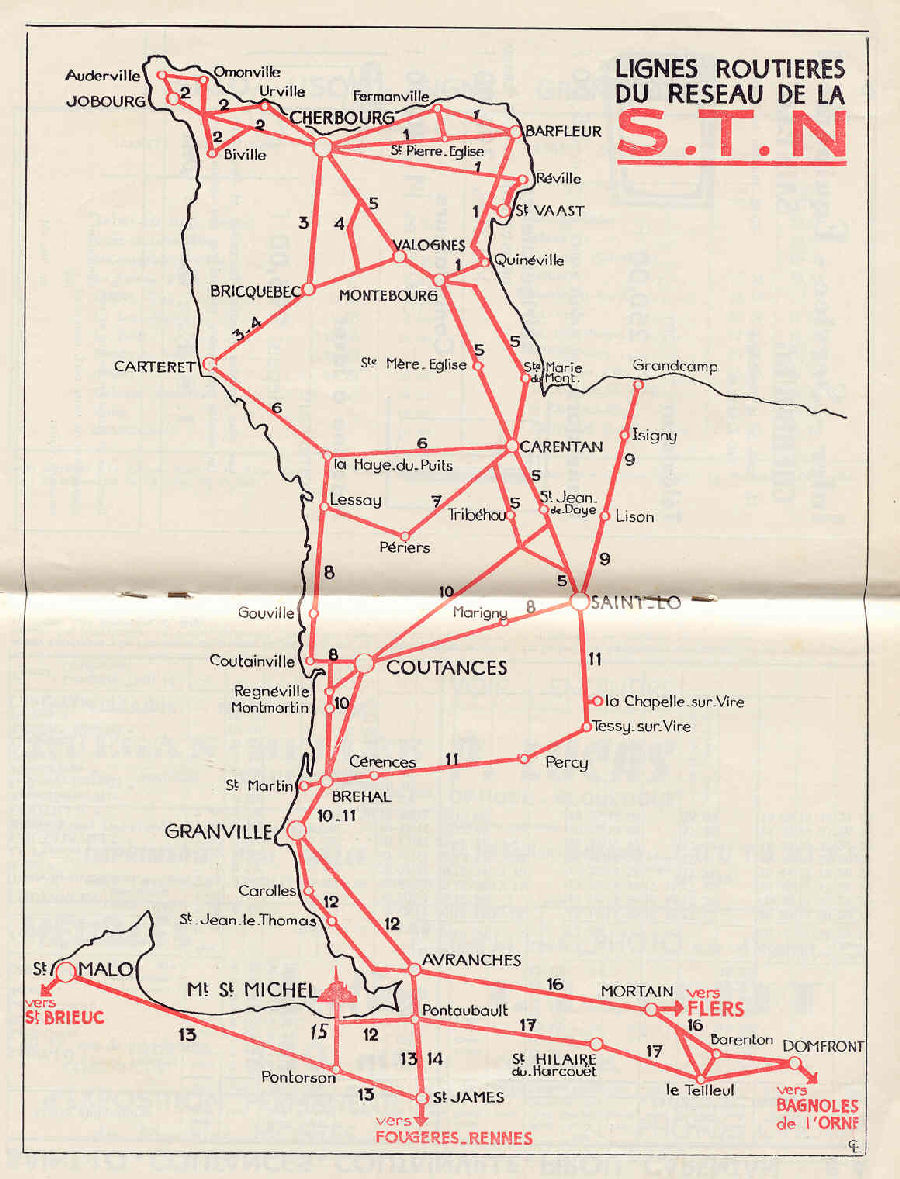 1962 STN route map summer