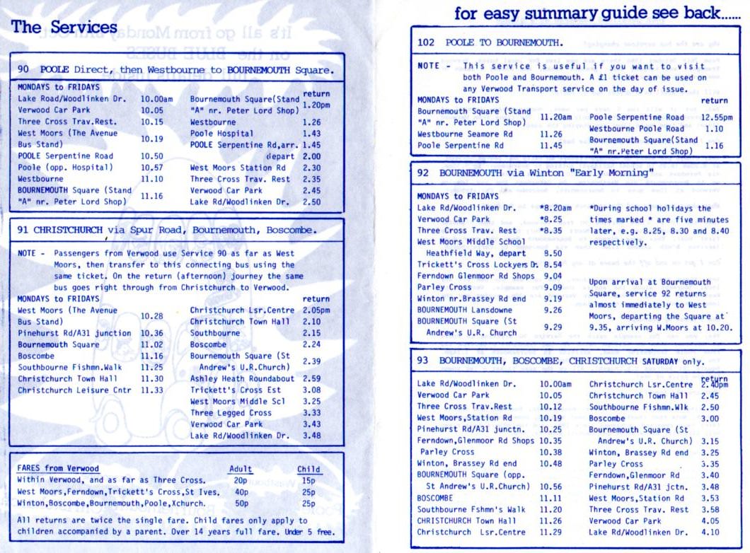 timetable 1986
