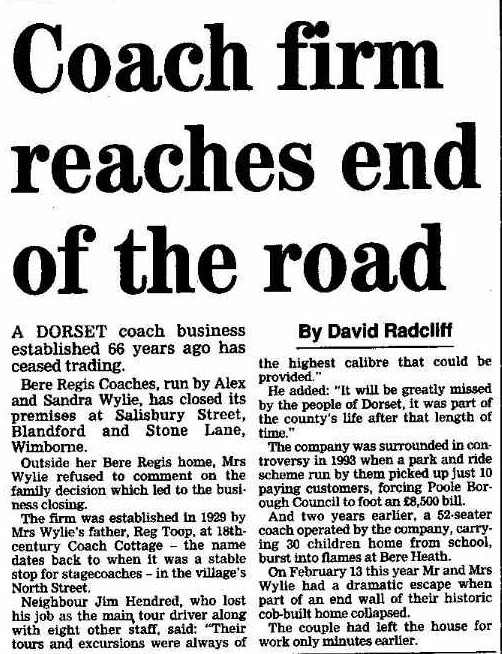 press report - the end 1995