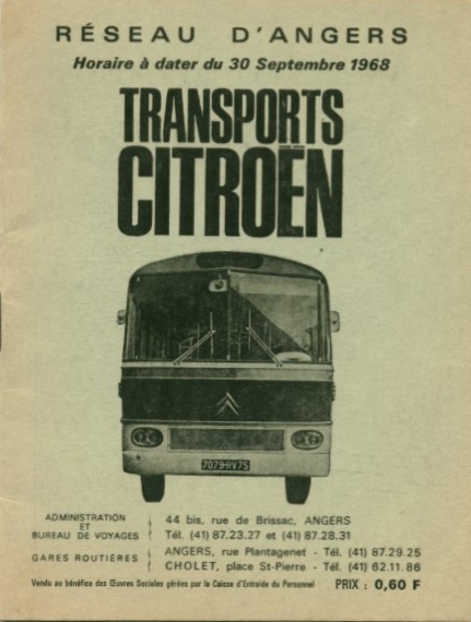 1968 Angers timetable