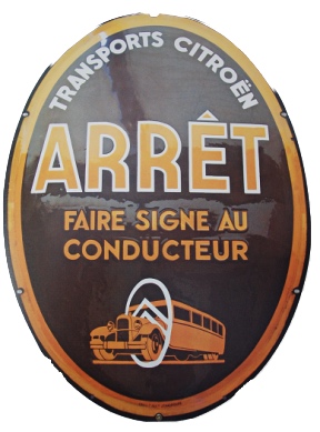 citroen stop sign / plaque arret