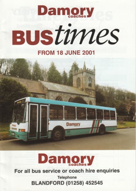 Damory 2001 timetable