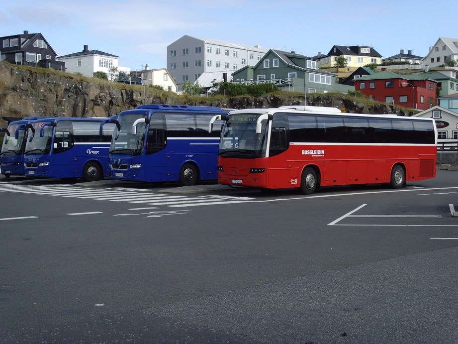 line up at terminal in Torshavn