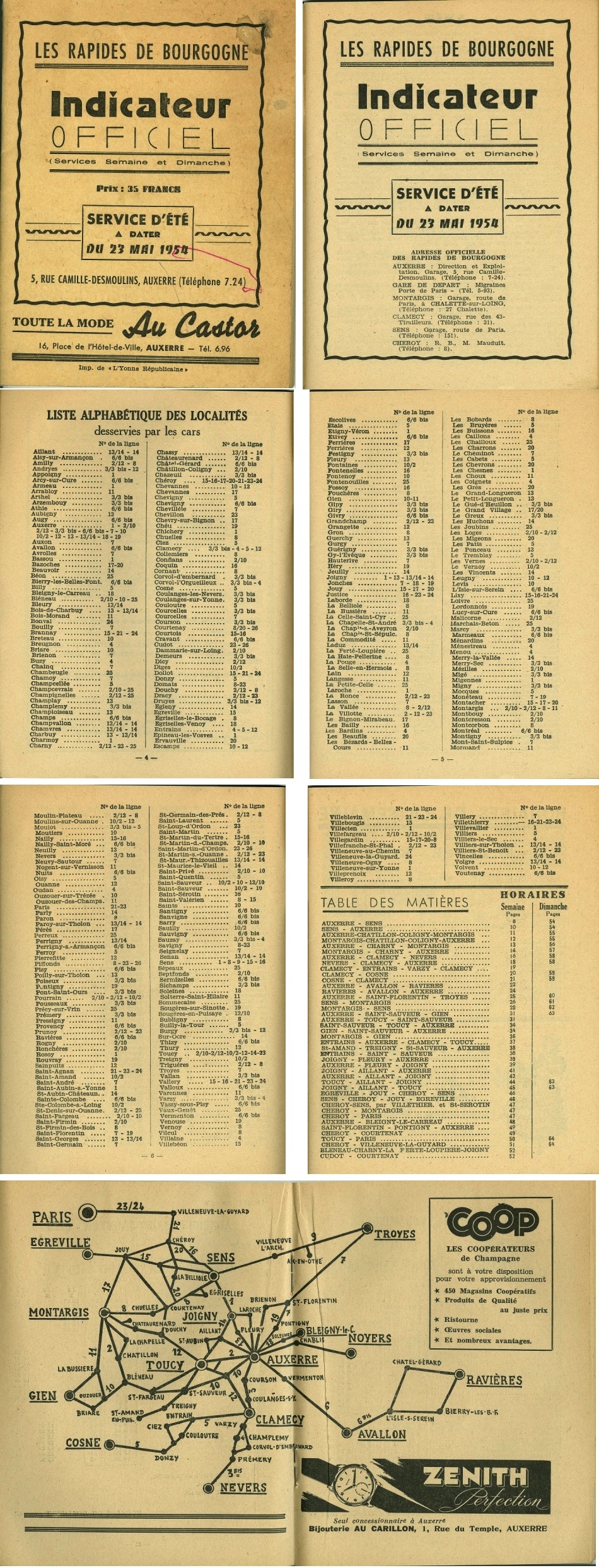 1954 timetable