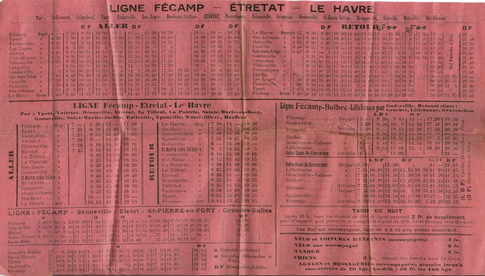 1938 timetable page 2
