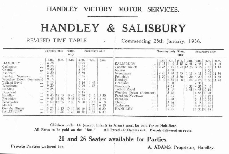 1936 timetable