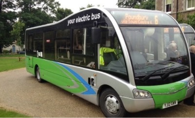 electric bus dorchester poundbury