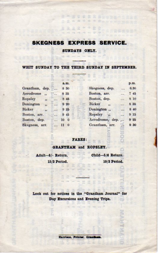 rear cover 1961 timetable