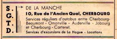 SGTD advertisement from 1950 Cherbourg guide