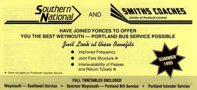 cover of joint timetable 1995