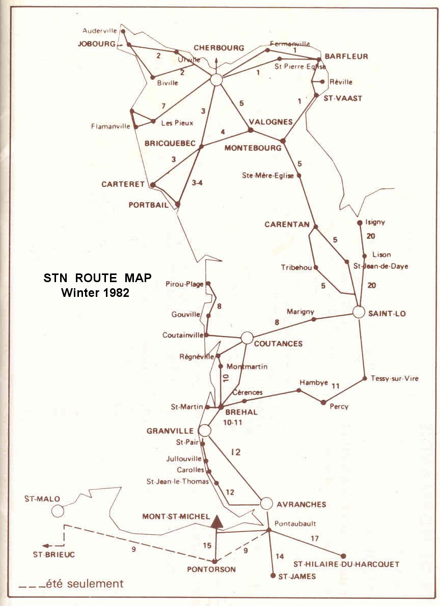 STN 1982 route map winter