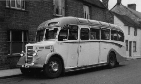 Bedford OB MYA525 in Castle Cary in 1963