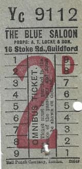 pre-war ticket of Mr Locke