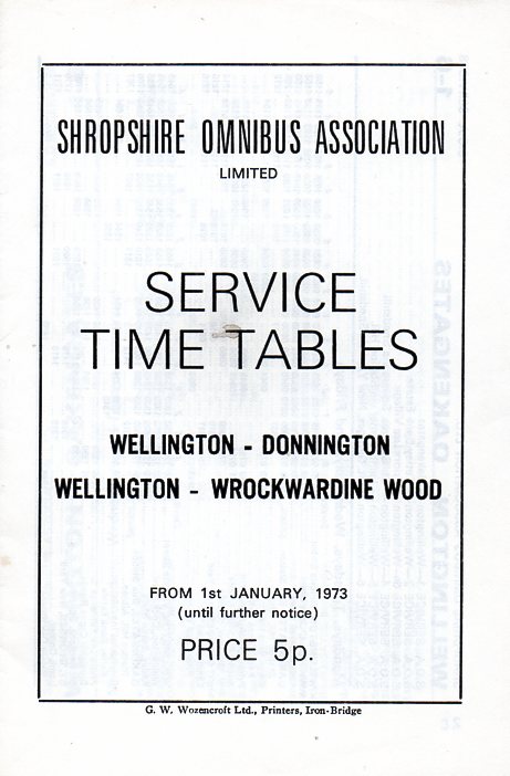 SOA timetable January 1973