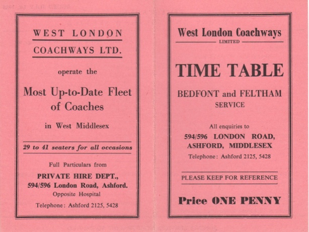 cover of West London timetable 1958