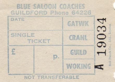 Blue Saloon Bellgraphic ticket
