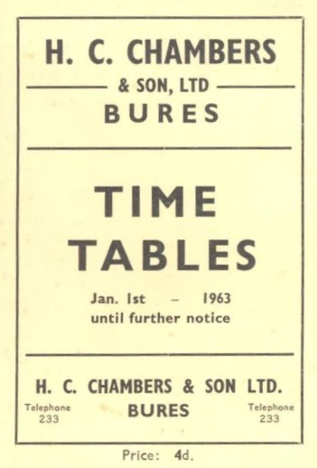 timetable cover 1963