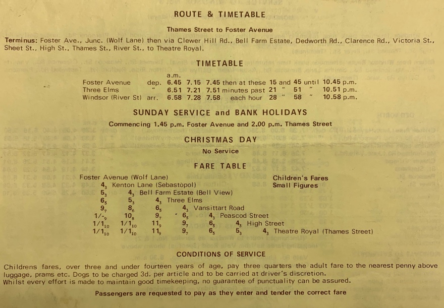 timetable foster avenue service